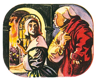 Pepys and his maid looking at the great fire of London at 3.00am by English School