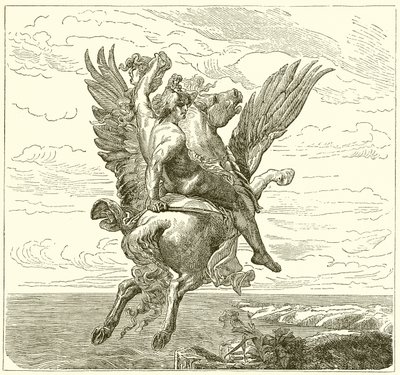 Perseus on the Winged Horse Pegasus, with Medusa