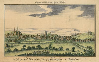 Perspective View of the City of Lichfield by English School
