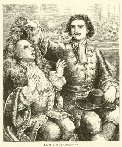 Peter the Great and the Burgomaster by English School