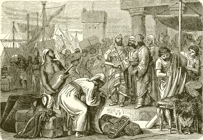 Phoenician Merchants and Traders by English School