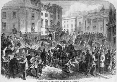Piccadilly Circus on the Morning of the Derby Day by English School