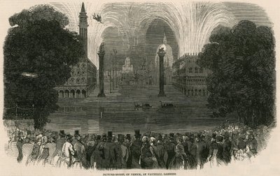 Picture model of Venice at Vauxhall Gardens, London by English School