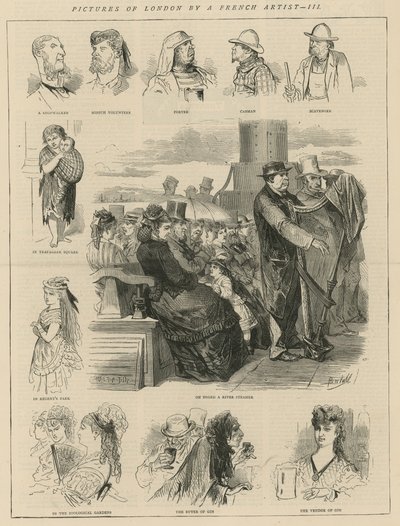 Pictures of London by a French artist by English School