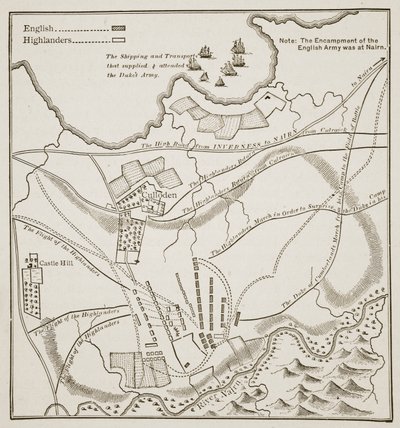 Plan of the Battle of Culloden, April 16th, 1746 by English School