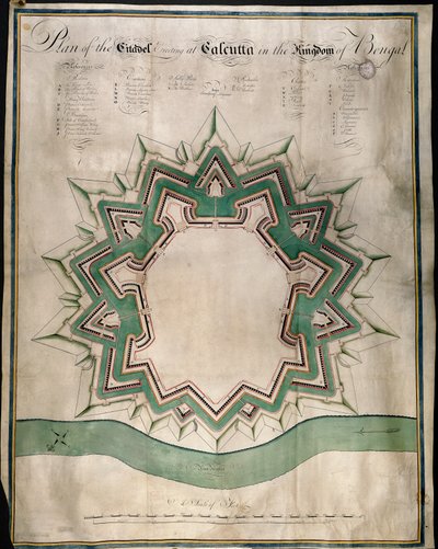 Plan of the Citadel of Calcutta and Fort William, the East India Company