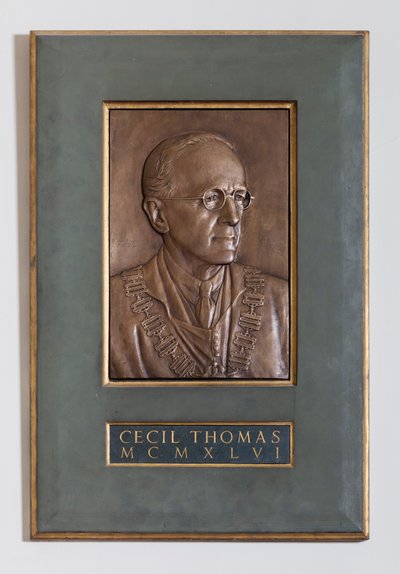Plaque Featuring Cecil Thomas, Sculptor & Medallist, 1946 by English School