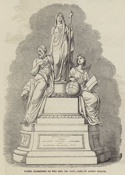 Plate presented to the Reverend Dr Tait, late of Rugby School by English School