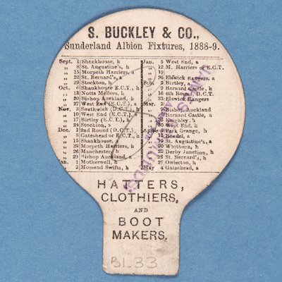 Play Up Albion, Buckley for Hats by English School