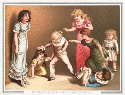 Playing Blind Mans Buff by English School