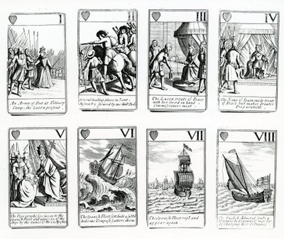 Playing Cards Depicting the Events from the Spanish Armada, 1699 by English School