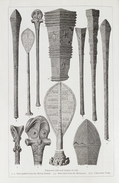 Polynesian Clubs and Insignia of Rank, from 