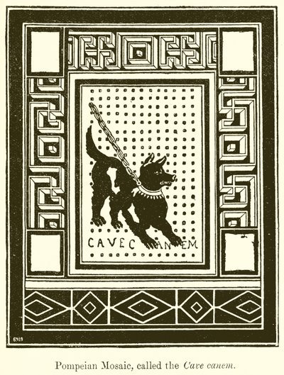 Pompeian Mosaic, Called the Cave Canem by English School