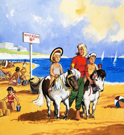 Pony Rides at the Beach by English School