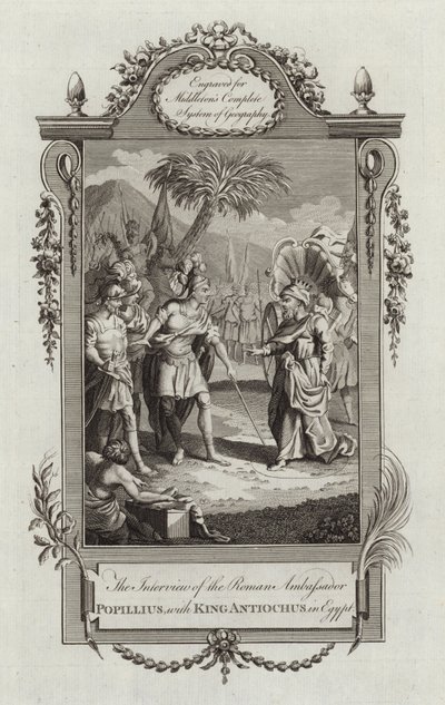 Popillius with King Antiochus by English School
