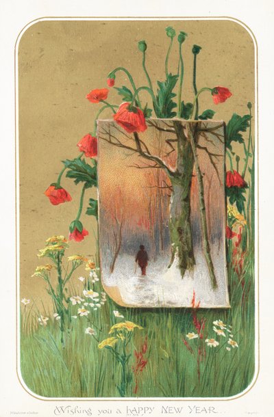 Poppies and Painting by English School