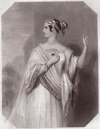Portia, Wife of Brutus (Julius Caesar) (circa 1838) from Gallery of the Women of Shakespeare by English School