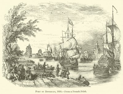 Port of Rochelle, 1650 by English School