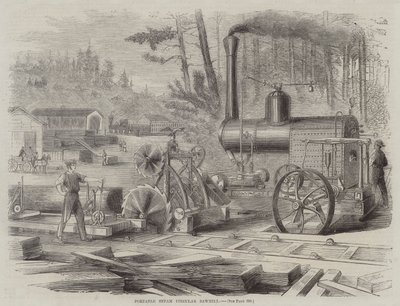 Portable Steam Circular Sawmill by English School