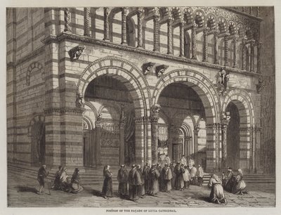 Portion of the Facade of Lucca Cathedral by English School