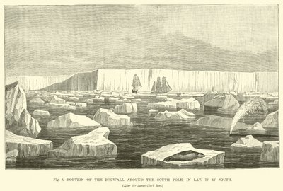 Portion of the ice-wall around the South Pole, in Latitude 78° 15 South by English School