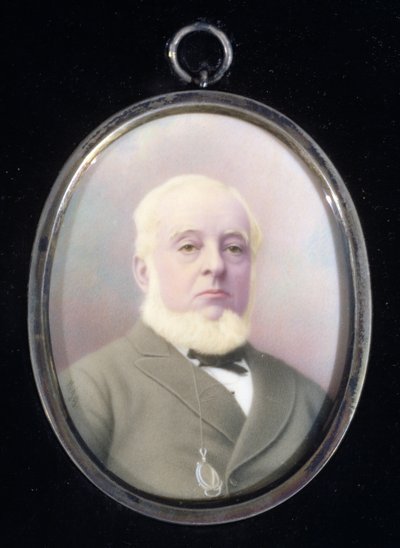 Portrait miniature of Warren de la Rue by English School