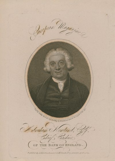 Portrait of Abraham Newland by English School