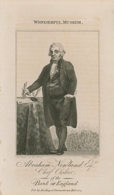 Portrait of Abraham Newland by English School