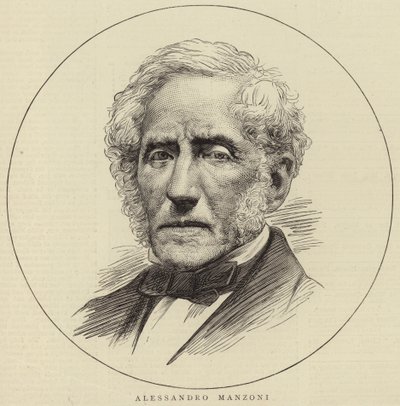 Portrait of Alessandro Manzoni by English School