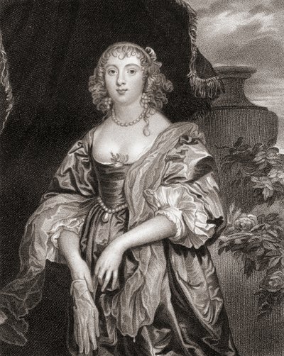 Portrait of Anne Carre, Countess of Bedford (1620-84), from Lodges British Portraits, 1823 by English School