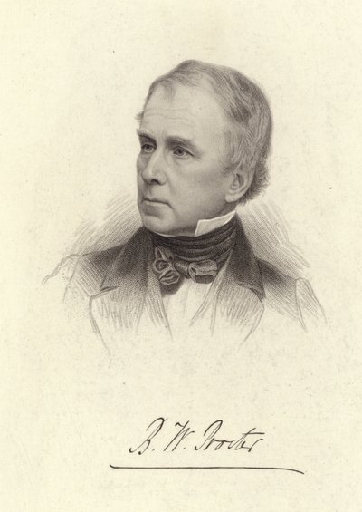 Portrait of Bryan Waller Procter by English School