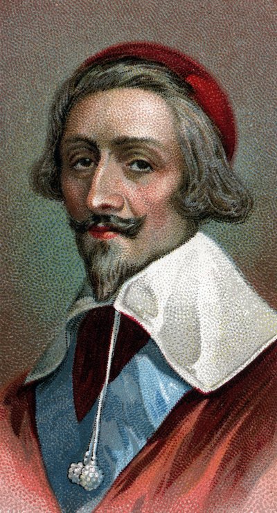 Portrait of Cardinal Richelieu (Armand Jean du Plessis, Cardinal de Richelieu) (1585-1642), French Clergy, Noble, and Statesman - From Series 