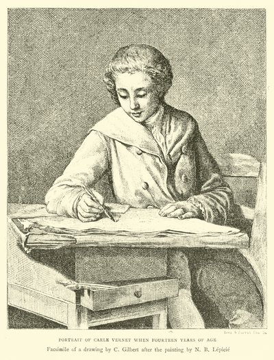 Portrait of Carle Vernet When Fourteen Years of Age by English School