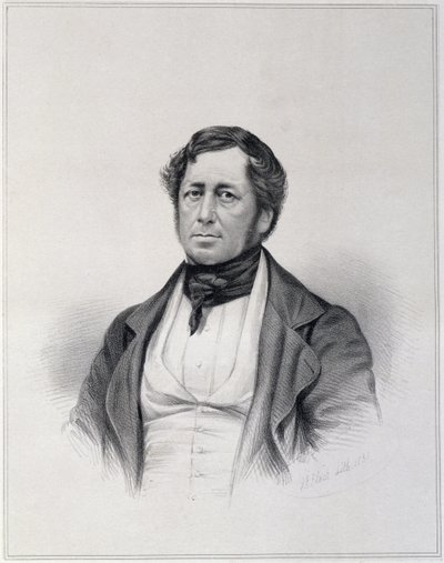 Portrait of Charles Joseph Hullmandel, Engraved by G.B. Bleck by English School
