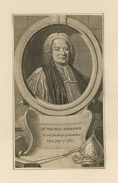 Portrait of Dr Thomas Sherlock by English School