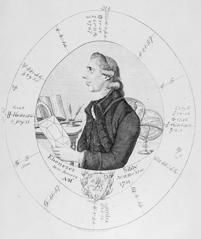 Portrait of Ebenezer Sibly surrounded by his horoscope by English School