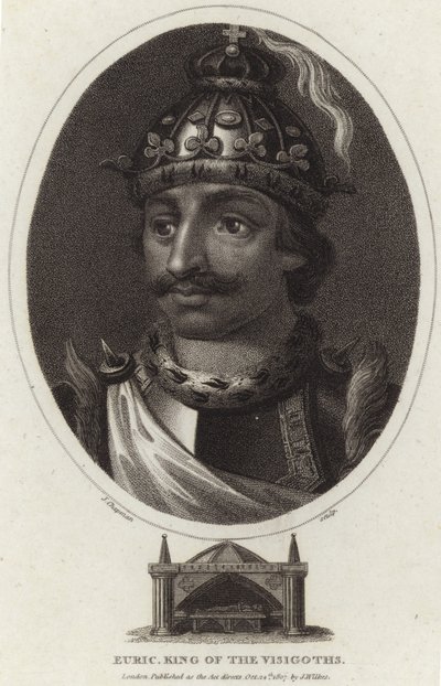 Portrait of Euric, King of the Visigoths by English School
