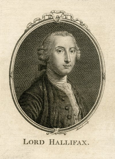 Portrait of George Montagu Dunk, 2nd Earl of Halifax, engraved by Aliamet by English School