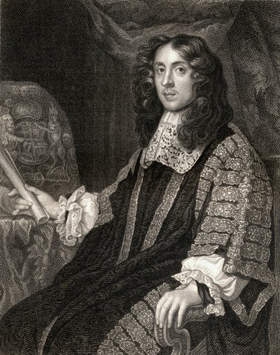 Portrait of Heneage Finch (1621-82), from Lodges British Portraits, 1823 by English School