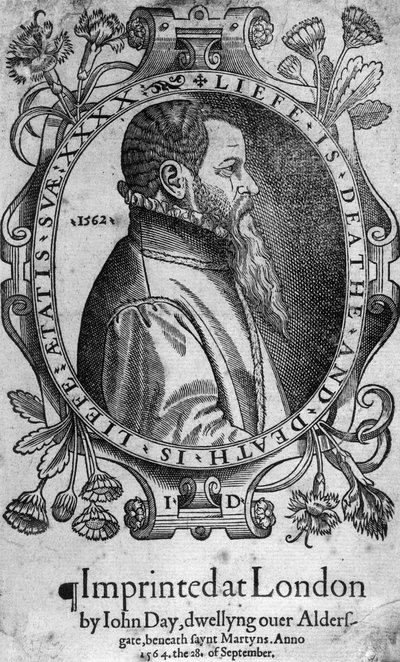 Portrait of John Day, frontispiece to Foxe
