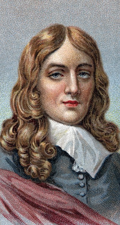 Portrait of John Milton (1608-1674) (detail) by English School