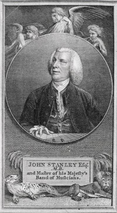 Portrait of John Stanley (1712-86) by English School
