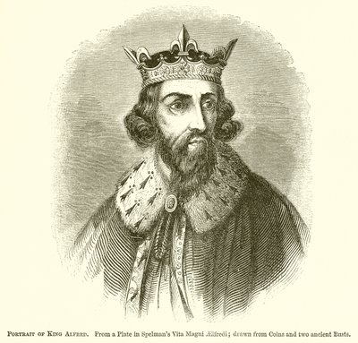 Portrait of King Alfred by English School