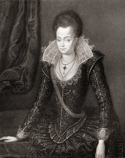 Portrait of Lady Arabella Stuart from Lodges British Portraits, 1823 by English School