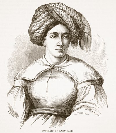 Portrait of Lady Sale, illustration from Cassell
