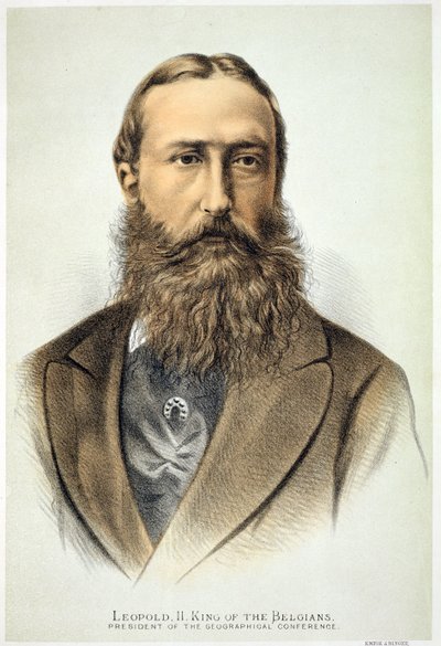 Portrait of Leopold II, King of Belgium by English School