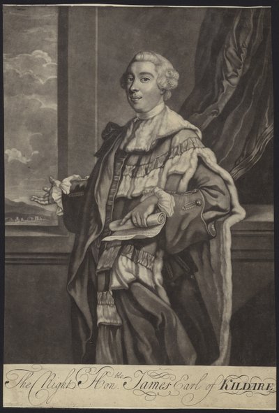 Portrait of Lieutenant-General James FitzGerald by English School