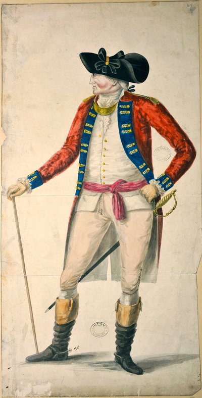 Portrait of Lieutenant Colonel Chadwick, late 18th century by English School