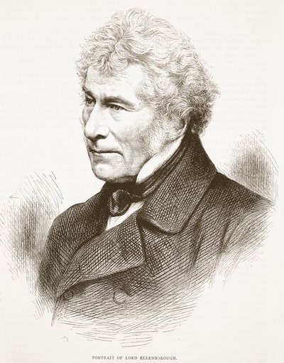 Portrait of Lord Ellenborough, illustration from Cassell