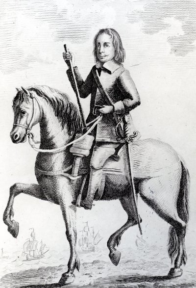 Portrait of Major General Desborough on Horseback by English School